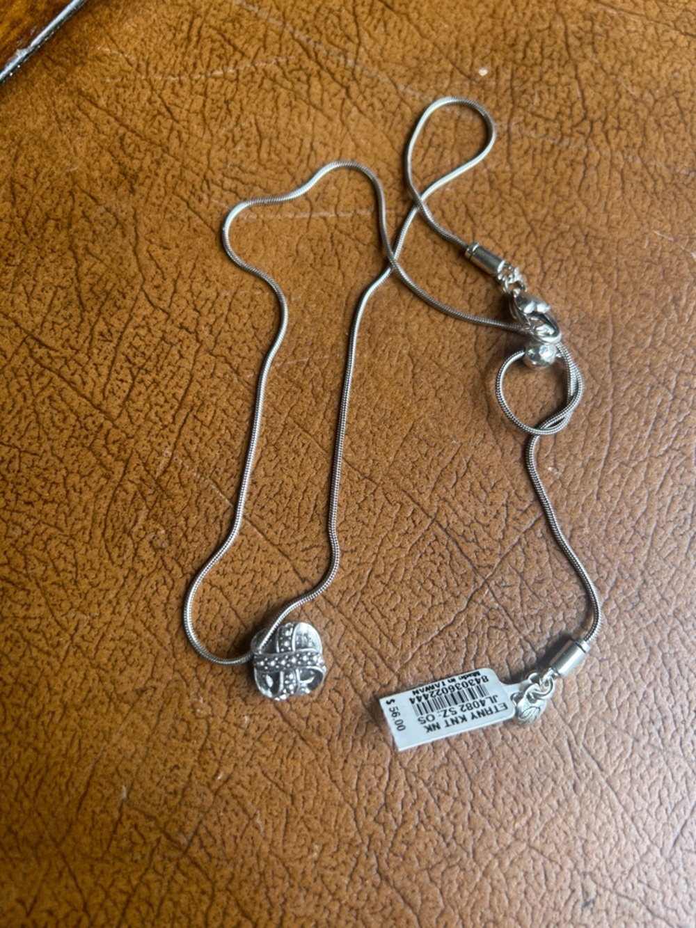Brighton Silver Tone Cross Motif Necklace